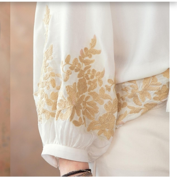 Sundance Dulce De Leche Blouse Size XS - Picture 2 of 11